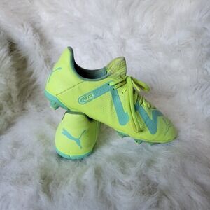 Puma Future Play FG/AG 107187-03 Mens‎ 5 Yellow Teal Football Boot Soccer Cleats